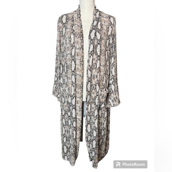 Hummingbird Snake Print Kimono/CoverUp/Cardigan/Duster - Picture 1 of 8